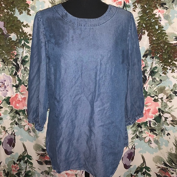 Ann Taylor | Denim Blouse - Picture 2 of 7